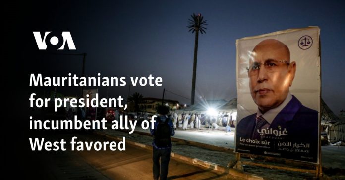 Mauritanians vote for president, incumbent ally of West favored